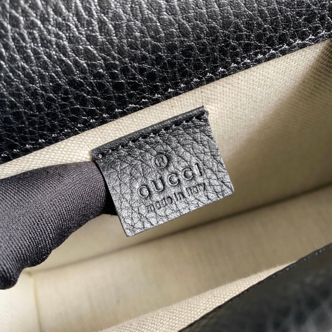 Gucci ‎‎421970 Dionysus leather mini bag black leather