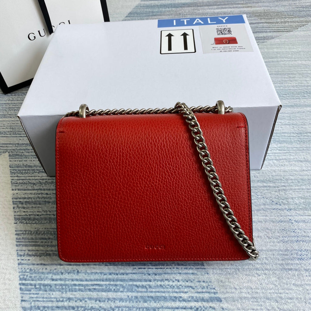 Gucci ‎‎421970 Dionysus leather mini bag red leather