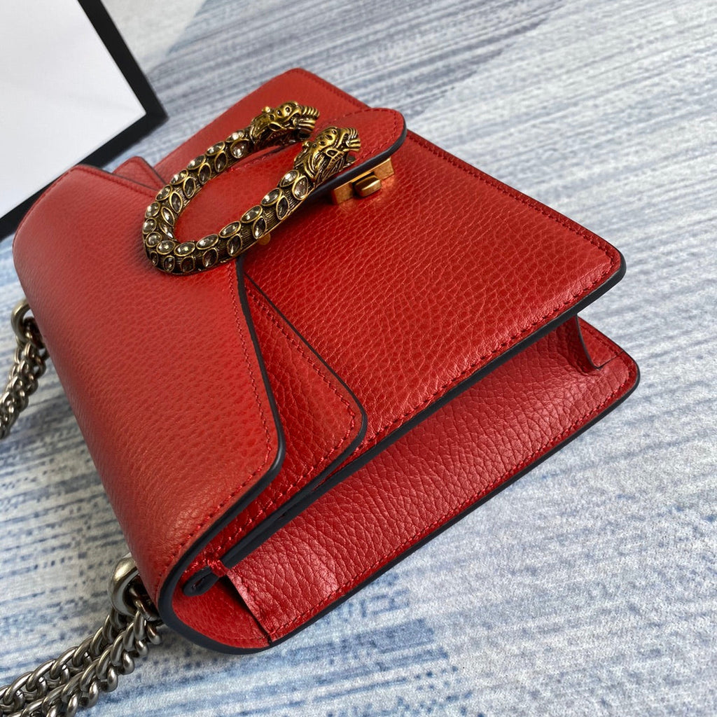 Gucci ‎‎421970 Dionysus leather mini bag red leather