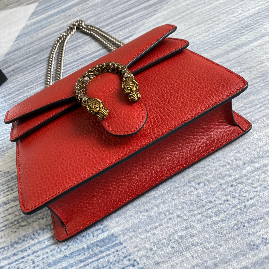 Gucci ‎‎421970 Dionysus leather mini bag red leather