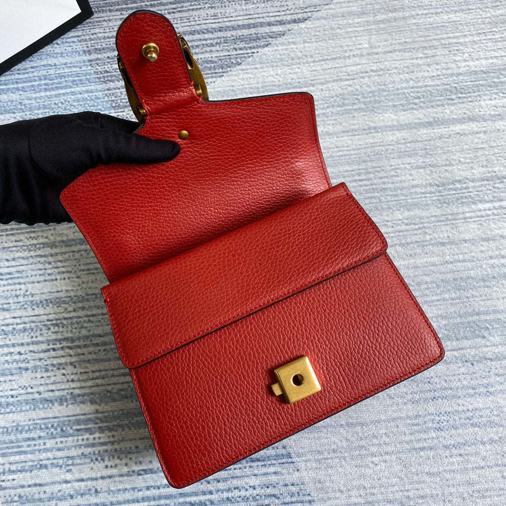Gucci ‎‎421970 Dionysus leather mini bag red leather