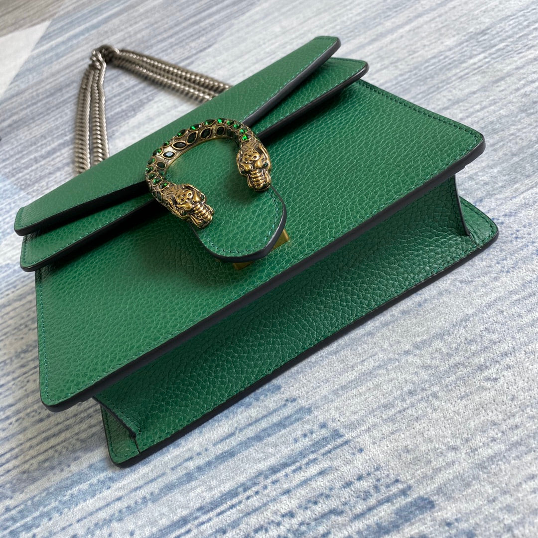 Gucci ‎‎421970 Dionysus leather mini bag green leather