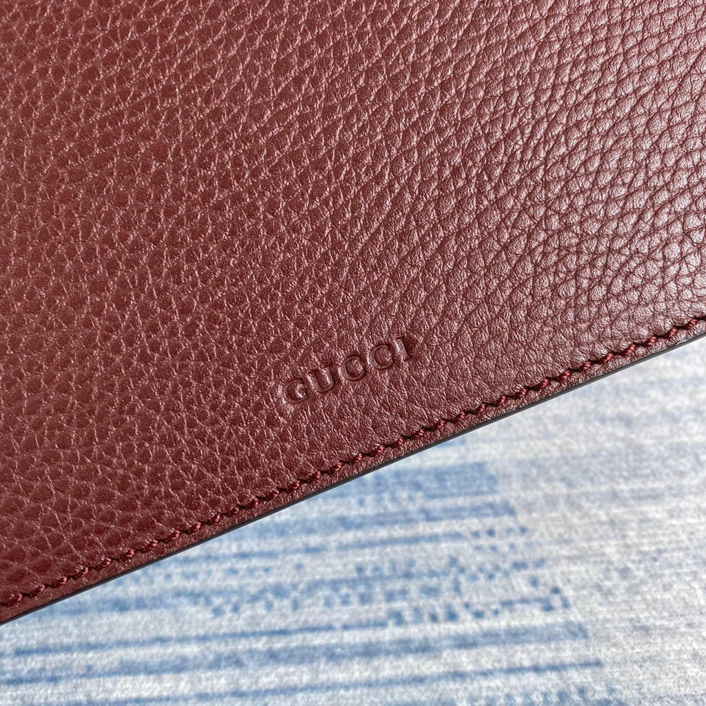 Gucci ‎‎421970 Dionysus leather mini bag wine red leather