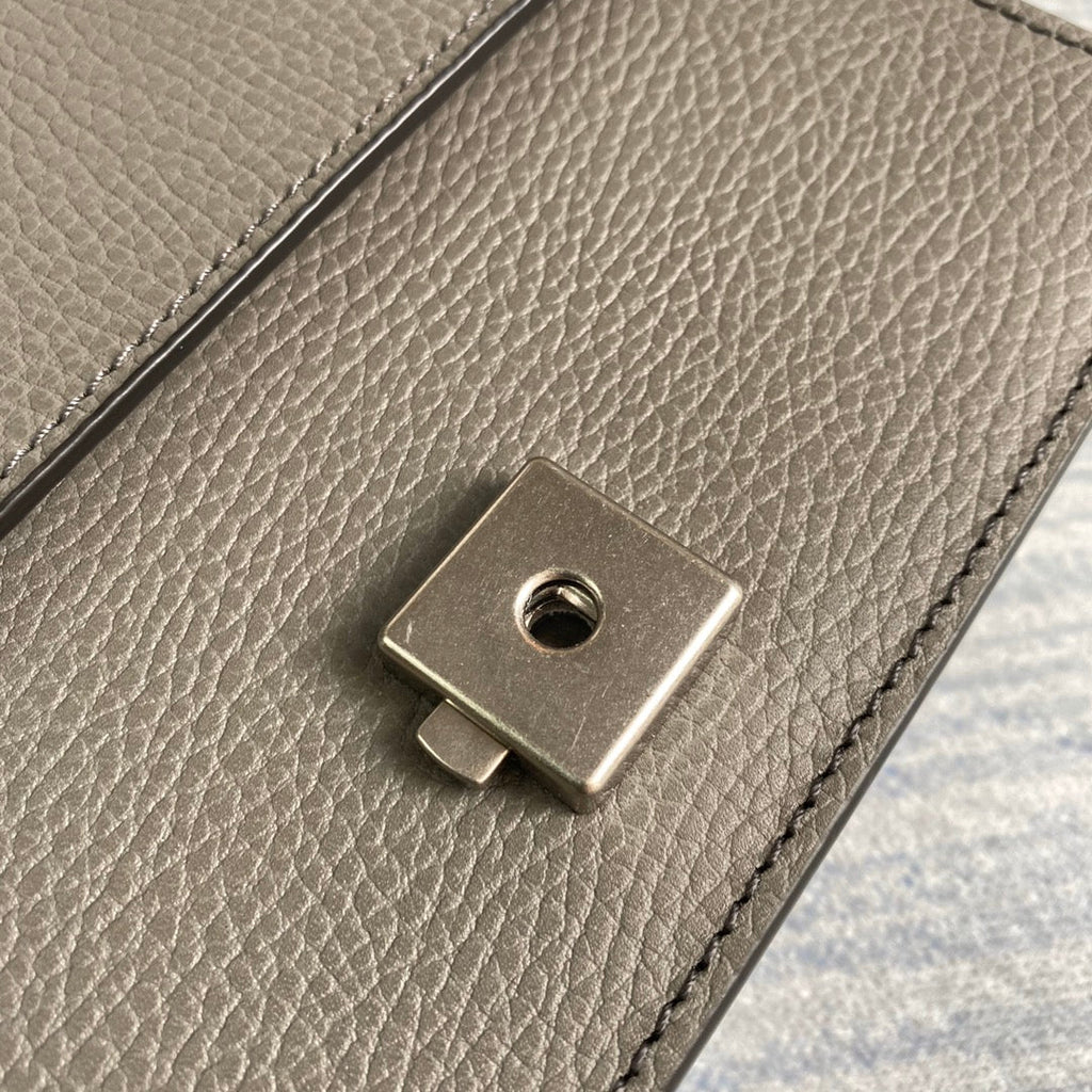 Gucci ‎‎421970 Dionysus leather mini bag gray leather