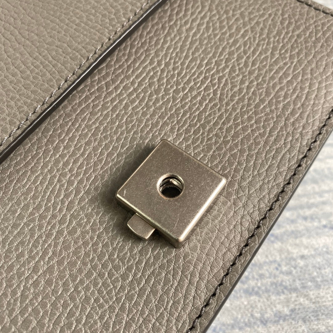 Gucci ‎‎421970 Dionysus leather mini bag gray leather