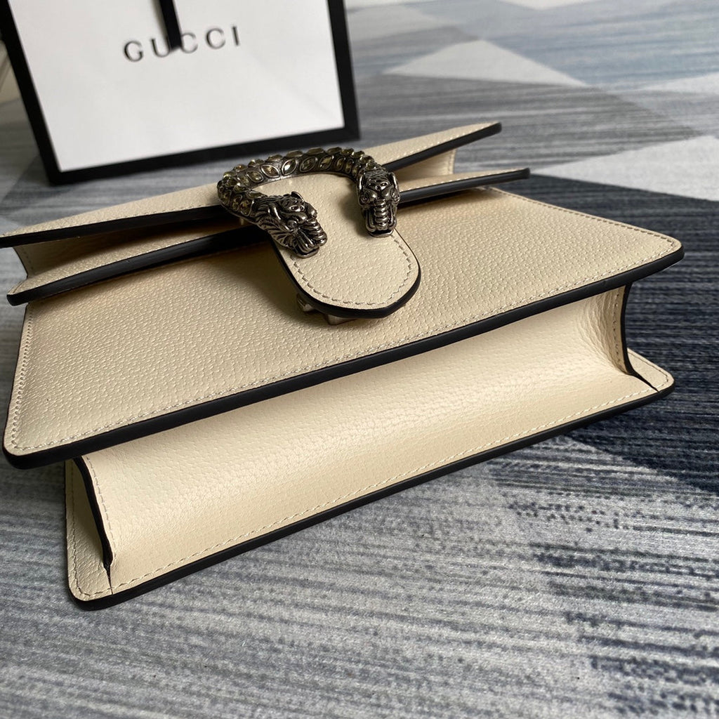 Gucci ‎‎421970 Dionysus leather mini bag beige leather
