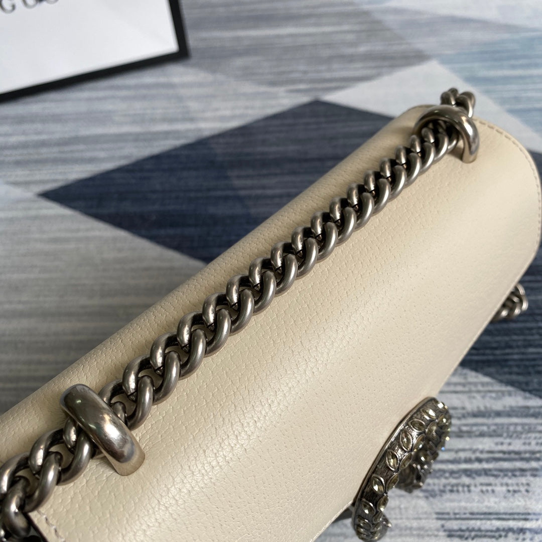 Gucci ‎‎421970 Dionysus leather mini bag beige leather