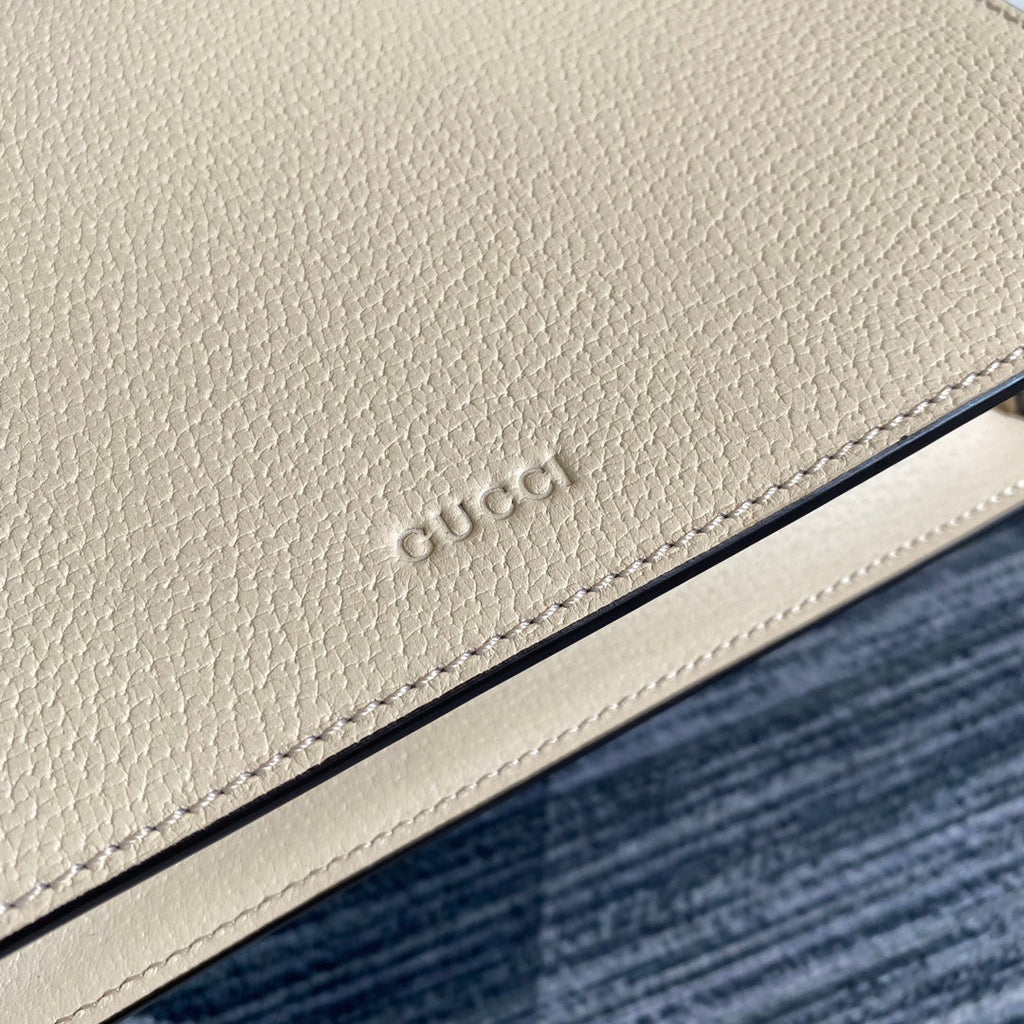 Gucci ‎‎421970 Dionysus leather mini bag beige leather