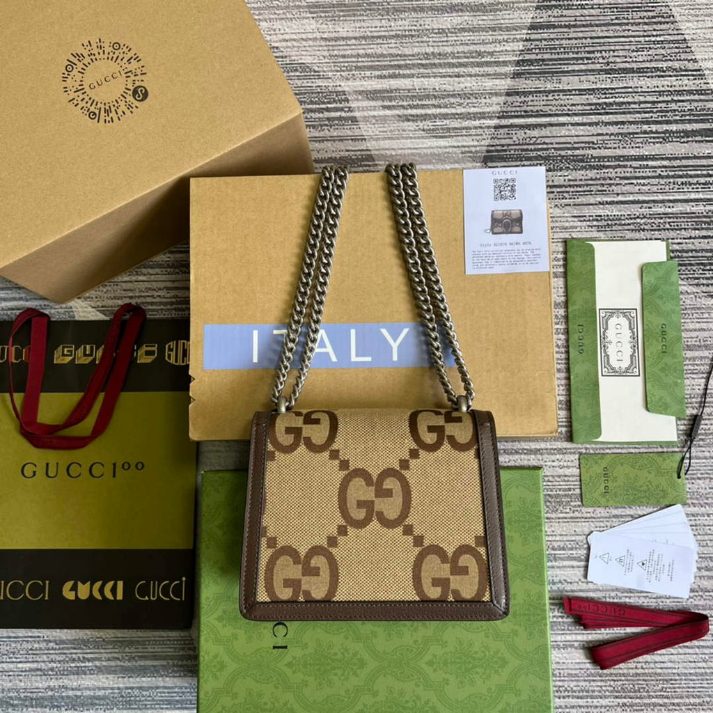 Gucci ‎‎421970 Dionysus mini bag brown GG Supreme canvas