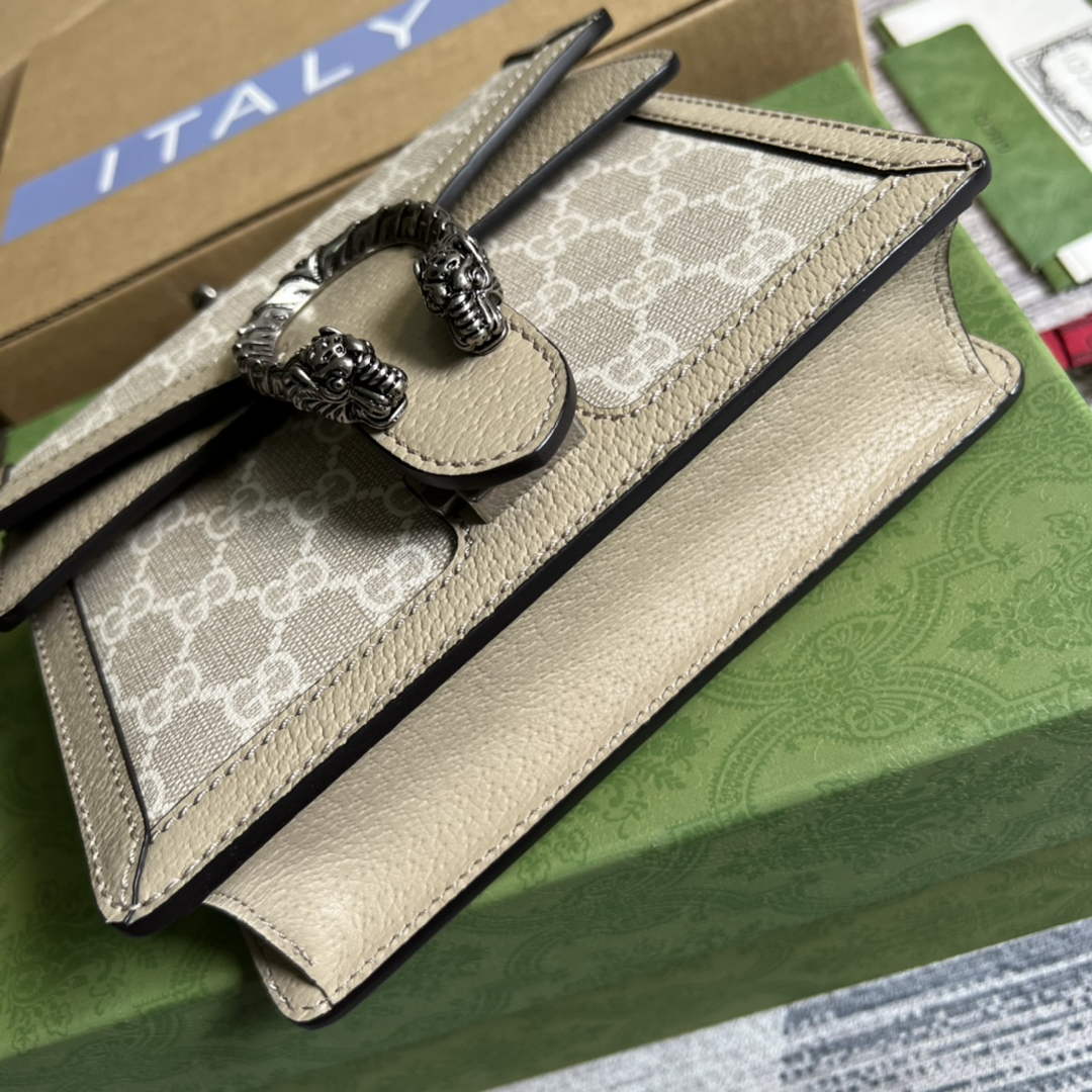 Gucci ‎‎421970 Dionysus mini bag Beige white GG Supreme canvas