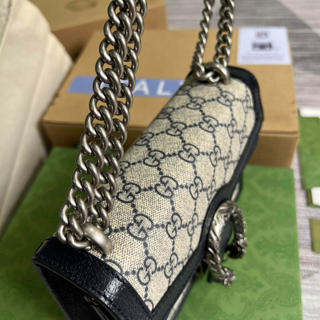 Gucci ‎‎421970 Dionysus mini bag Beige and blue GG Supreme canvas