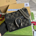 Gucci ‎‎421970 Dionysus mini bag black GG Supreme canvas