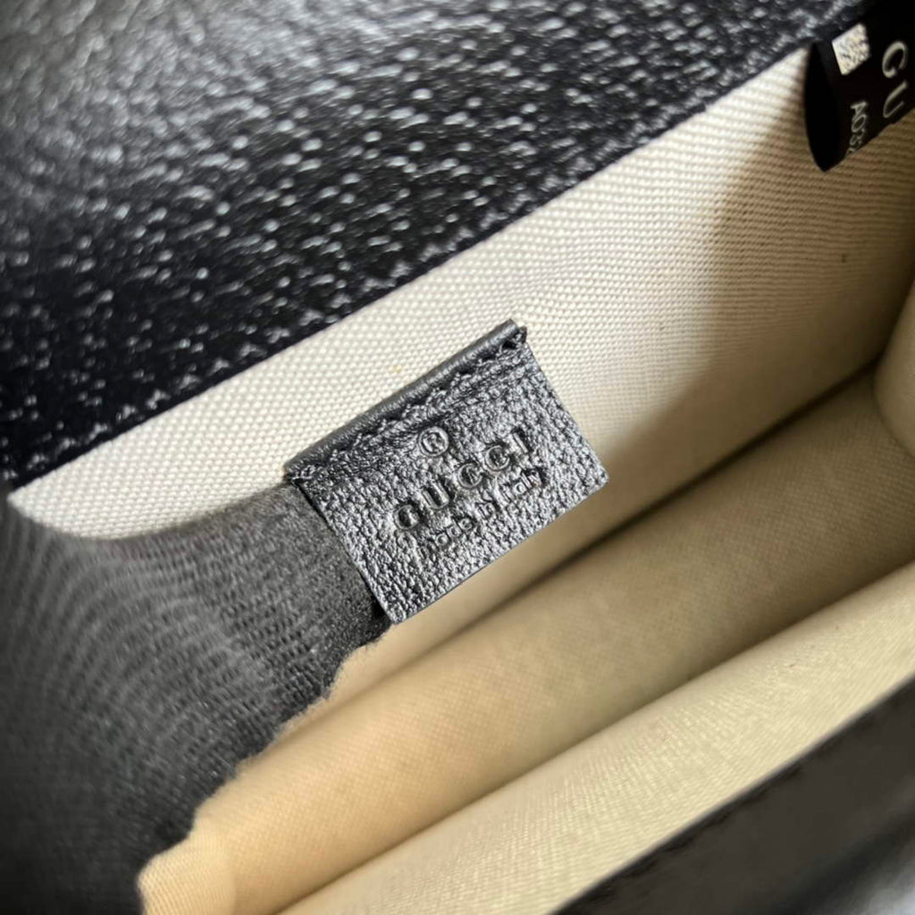 Gucci ‎‎421970 Dionysus mini bag black GG Supreme canvas