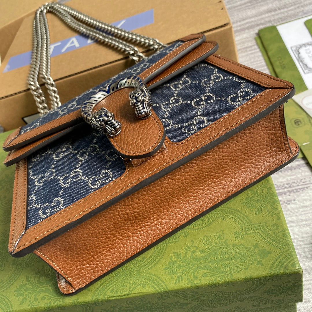 Gucci ‎‎421970 Dionysus mini bag dark blue leather