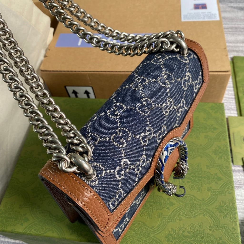 Gucci ‎‎421970 Dionysus mini bag dark blue leather