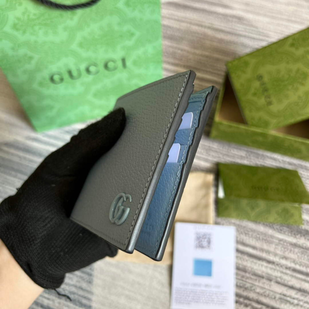 Gucci ‎428726 GG Marmont leather bi-fold wallet blue