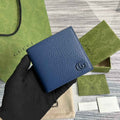 Gucci ‎428726 GG Marmont leather bi-fold wallet navy blue