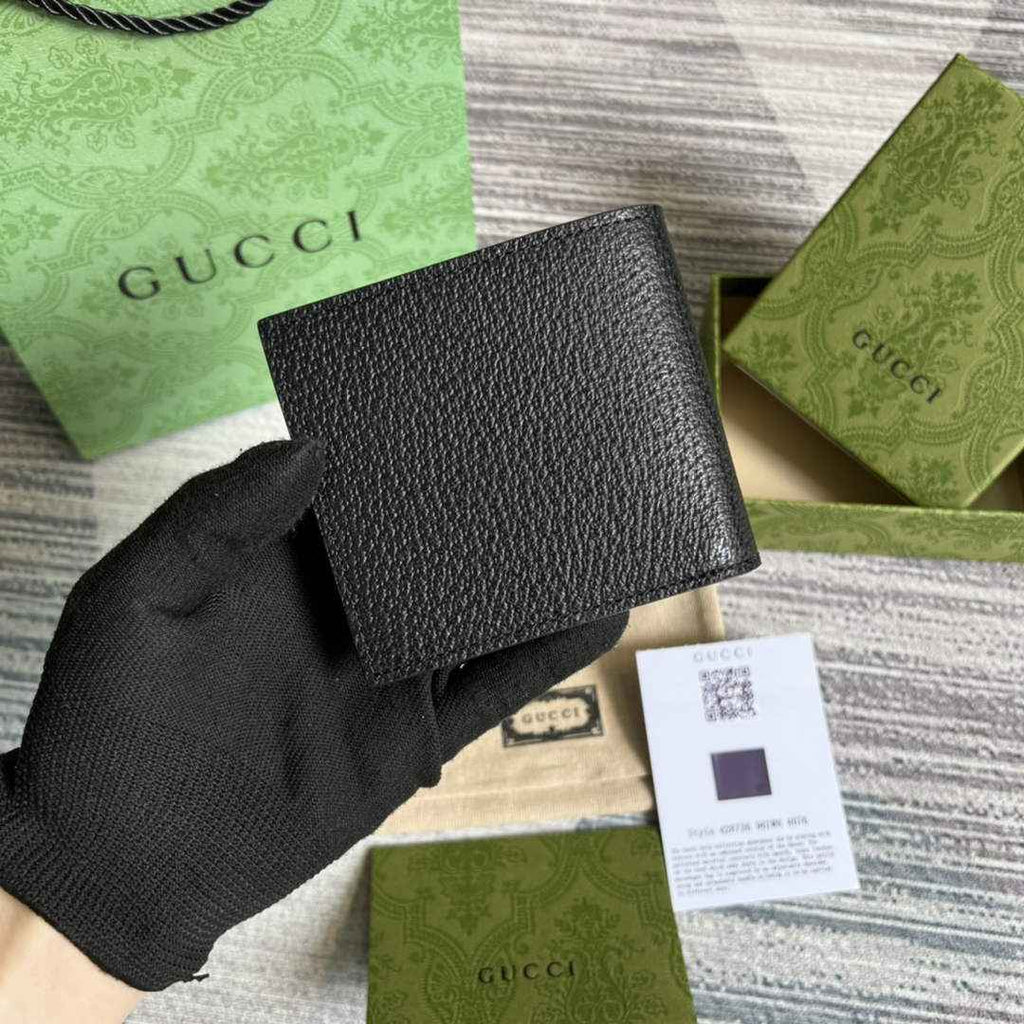 Gucci ‎428726 GG Marmont leather bi-fold wallet black