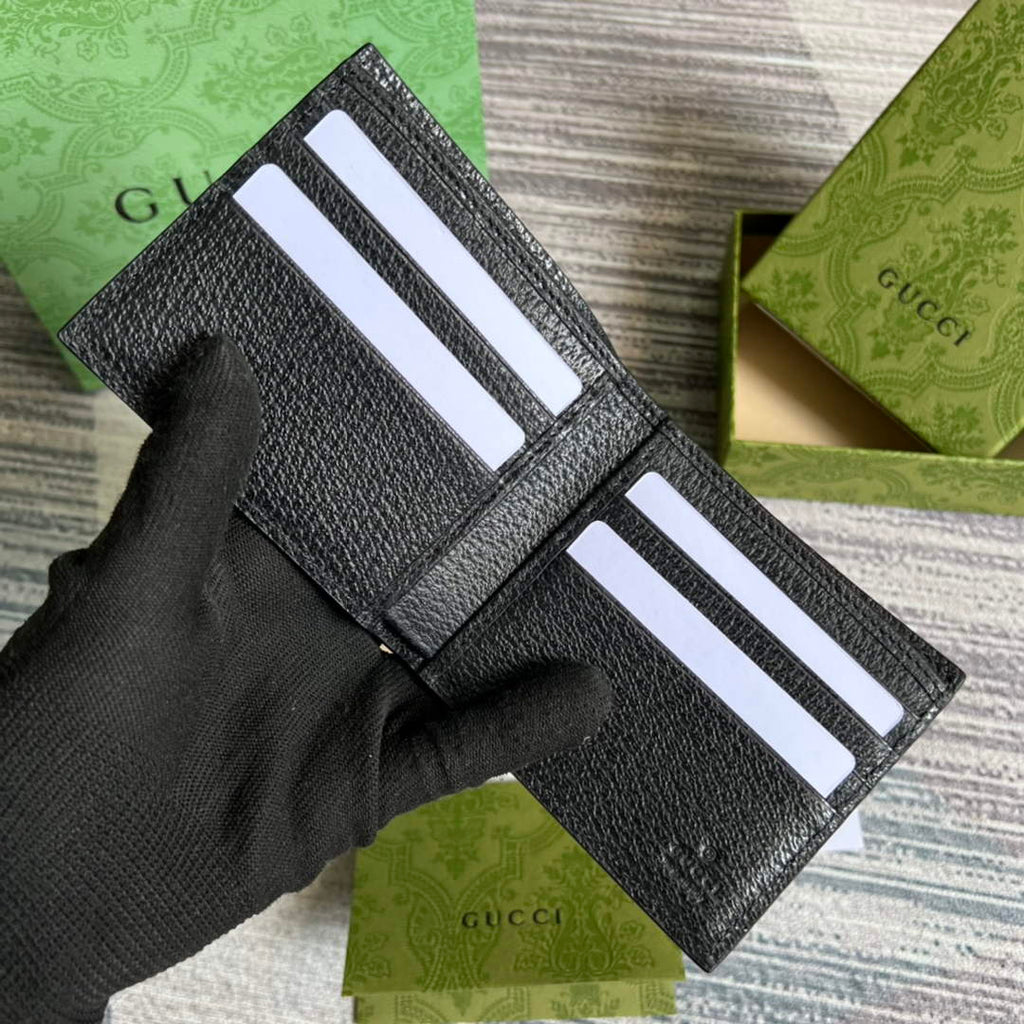 Gucci ‎428726 GG Marmont leather bi-fold wallet black