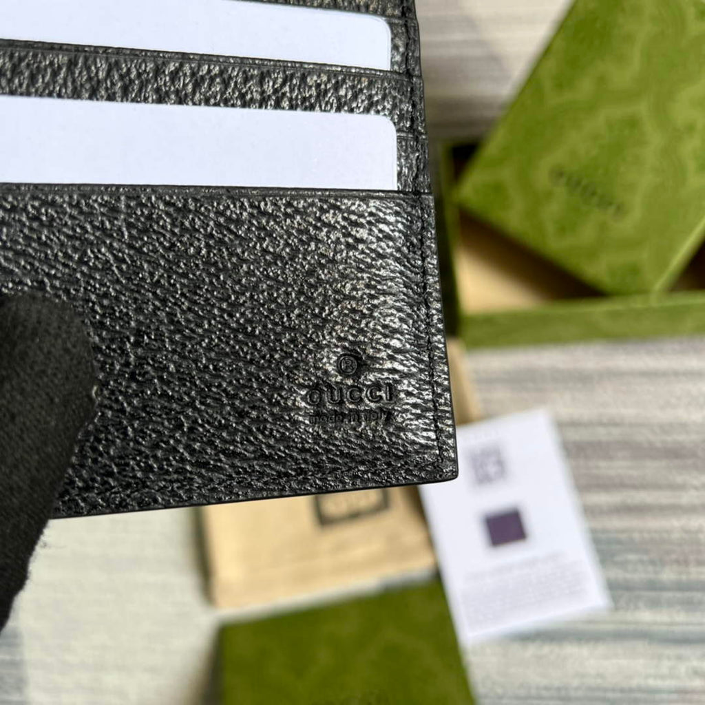 Gucci ‎428726 GG Marmont leather bi-fold wallet black