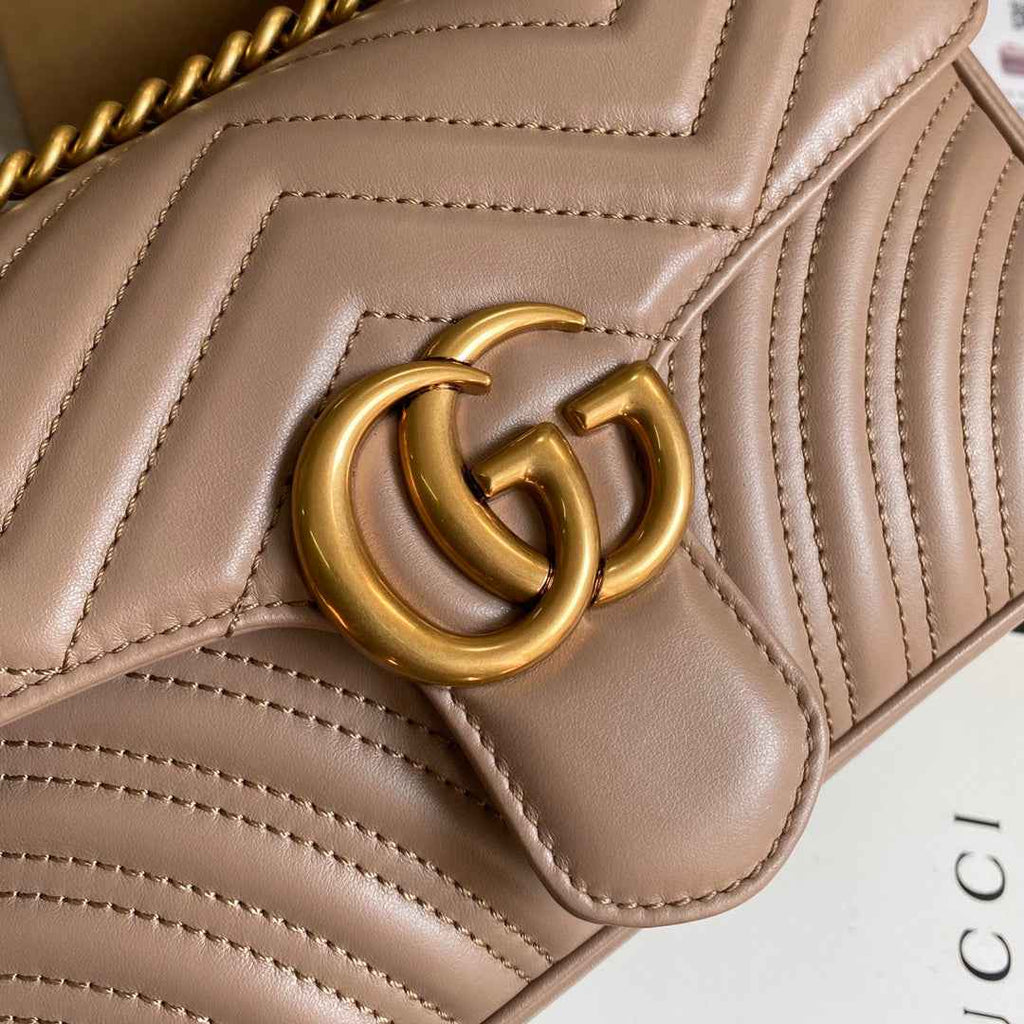 Gucci 443497 GG Marmont small matelassé shoulder bag Light Pink