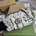 Gucci 443497 GG Marmont small python shoulder bag