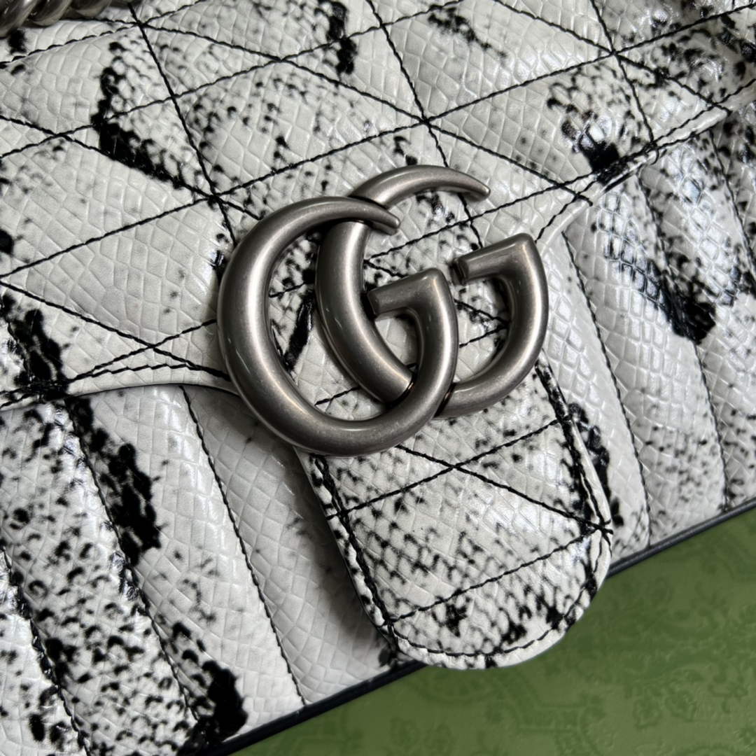 Gucci 443497 GG Marmont small python shoulder bag
