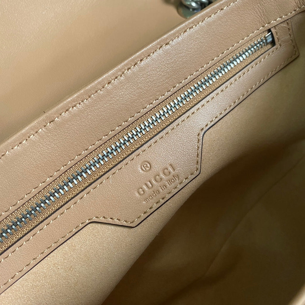 Gucci 443497 GG Marmont small shoulder bag Rose Beige