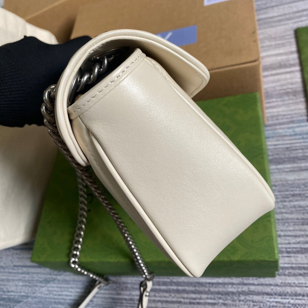 Gucci 443497 GG Marmont small shoulder bag beige