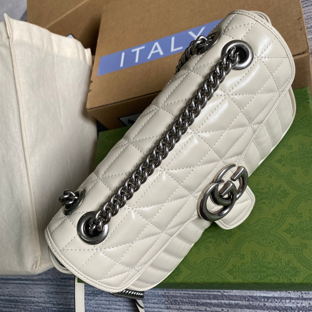 Gucci 443497 GG Marmont small shoulder bag beige