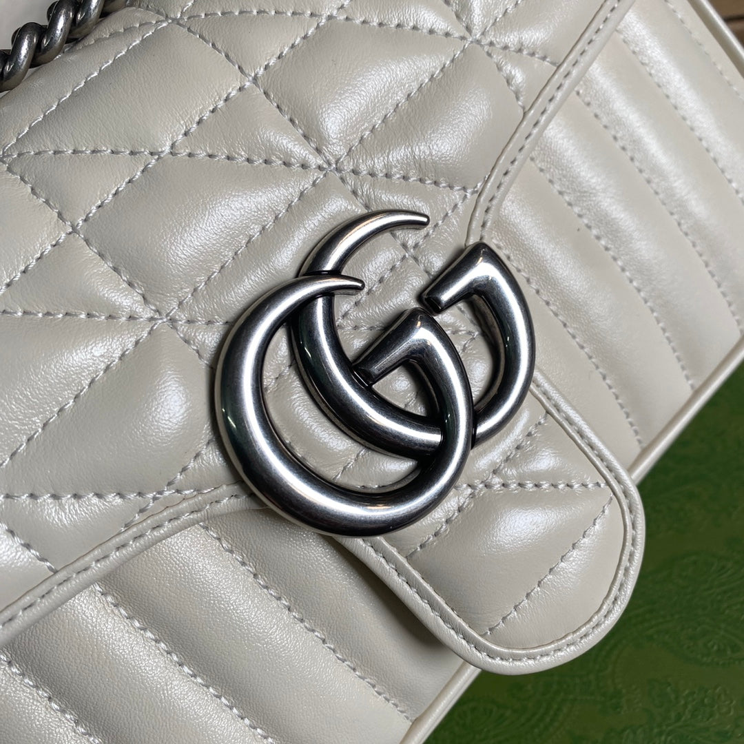 Gucci 443497 GG Marmont small shoulder bag beige