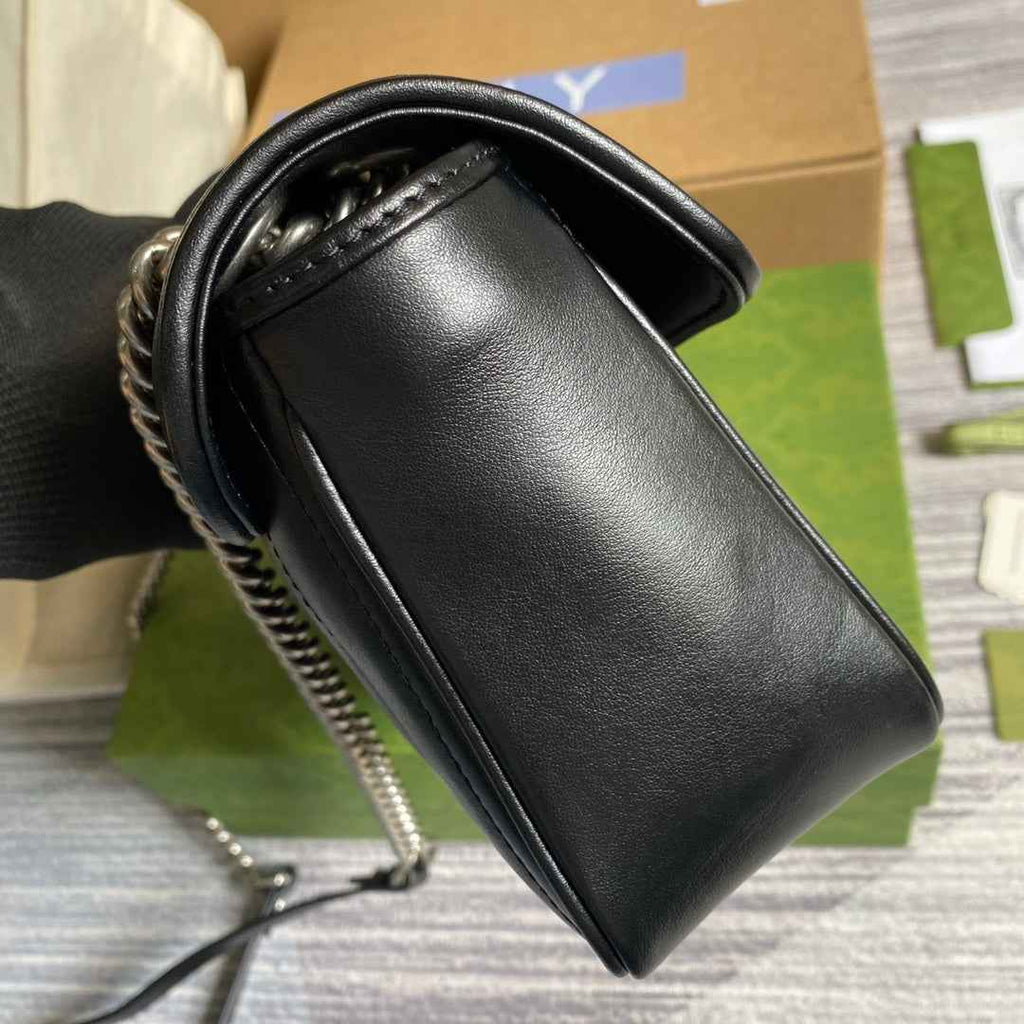 Gucci 443497 GG Marmont small shoulder bag black