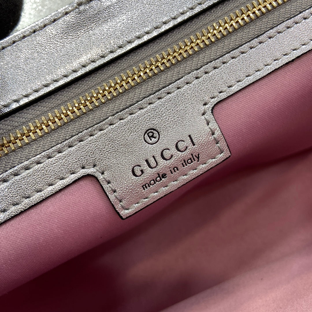 Gucci GG Marmont Small Shoulder Bag 443497 Pink Leather
