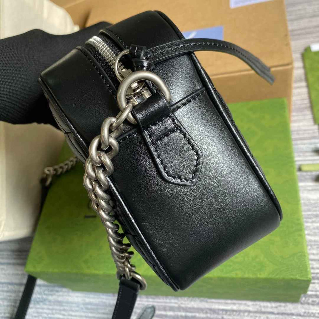 Gucci ‎447632 GG Marmont small shoulder bag Black