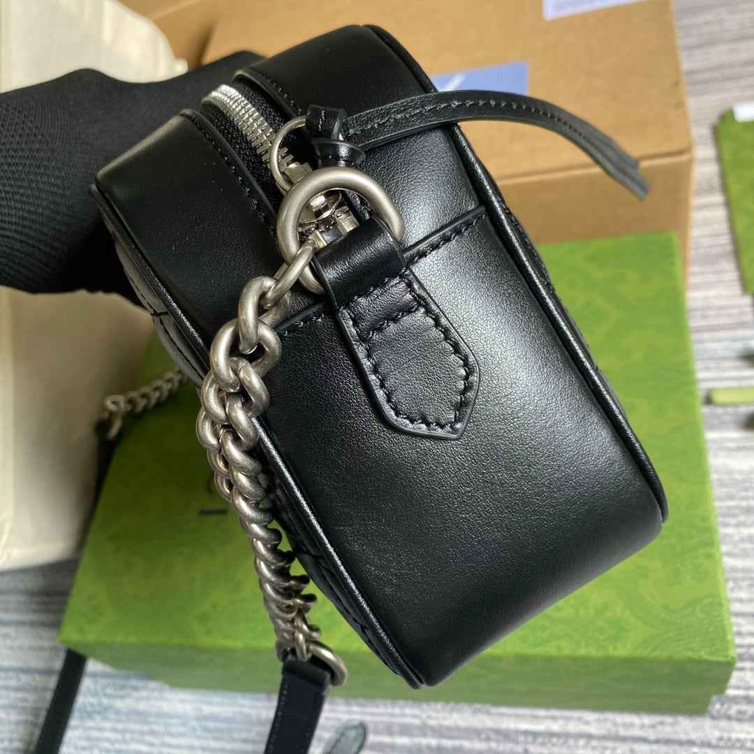 Gucci ‎447632 GG Marmont small shoulder bag Black