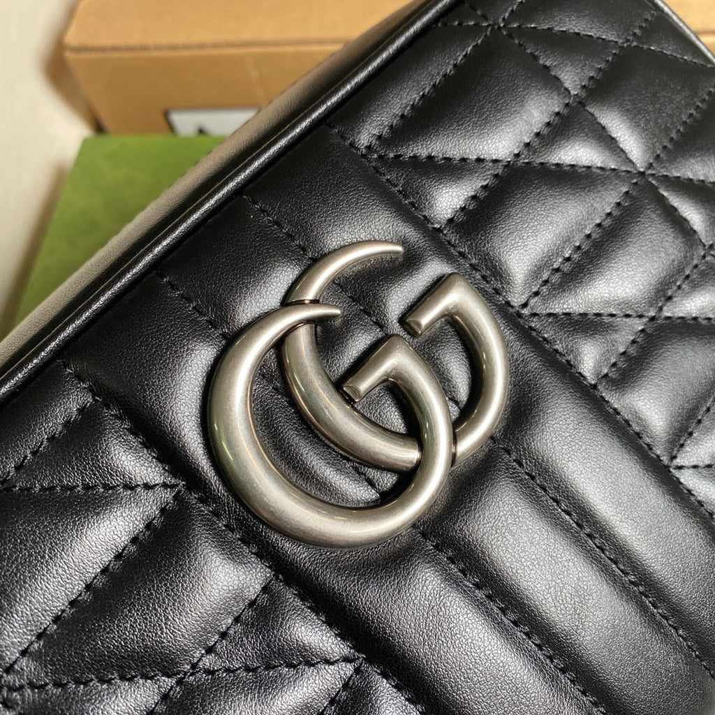 Gucci ‎447632 GG Marmont small shoulder bag Black