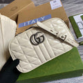 Gucci ‎447632 GG Marmont small shoulder bag White