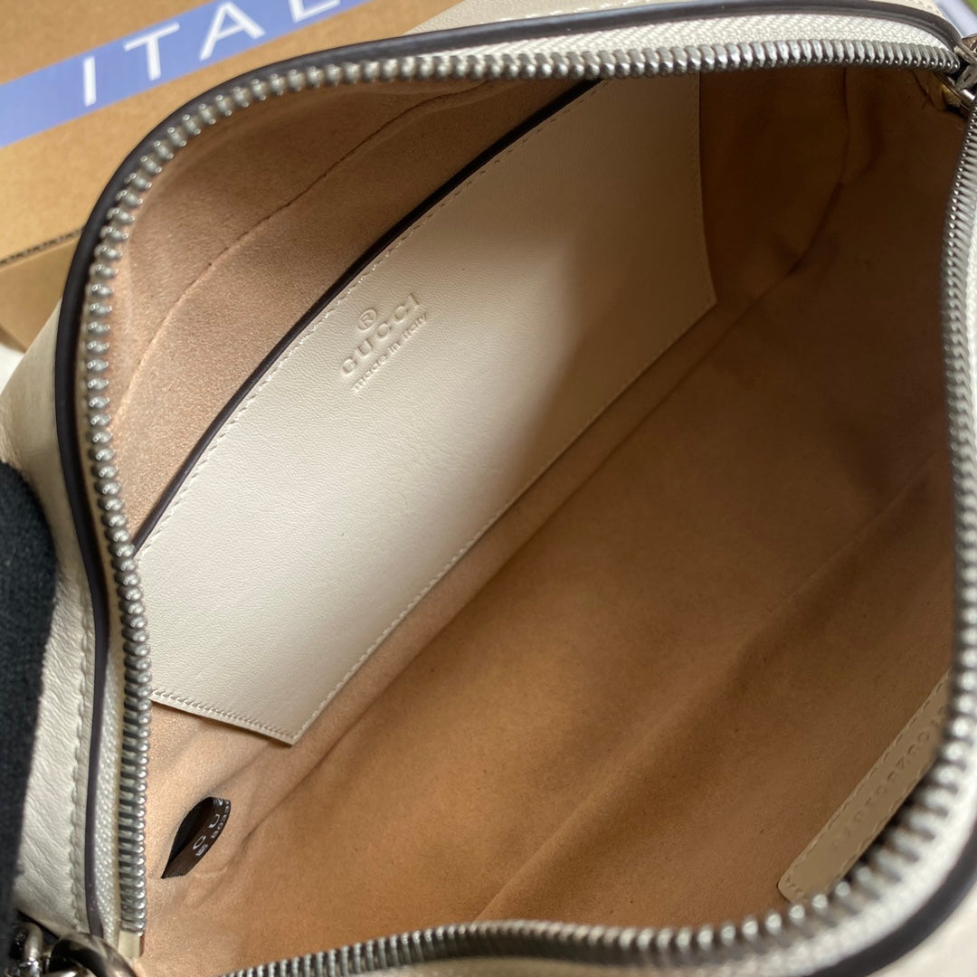 Gucci ‎447632 GG Marmont small shoulder bag White