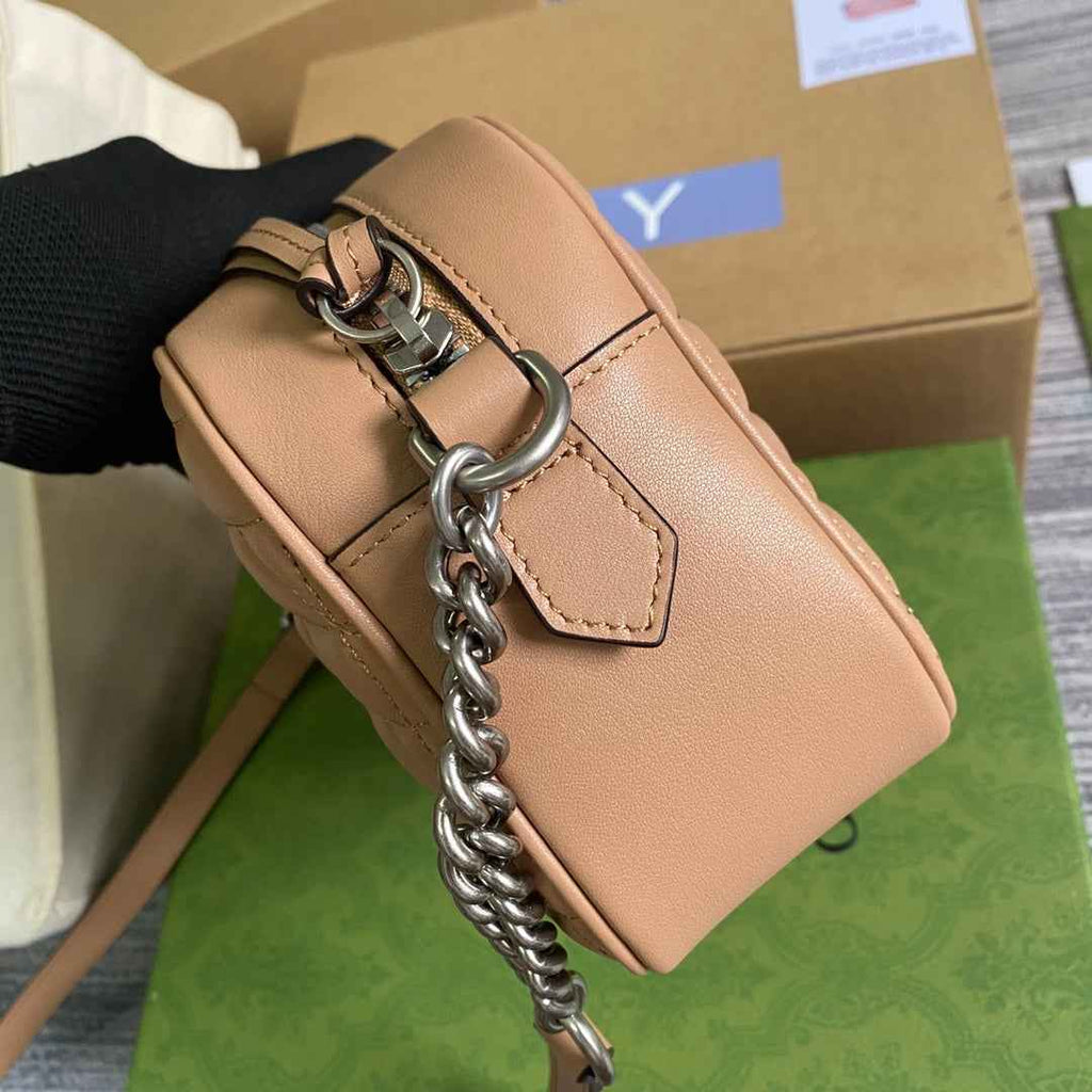 Gucci ‎447632 GG Marmont small shoulder bag Rose beige