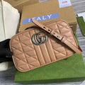 Gucci ‎447632 GG Marmont small shoulder bag Rose beige