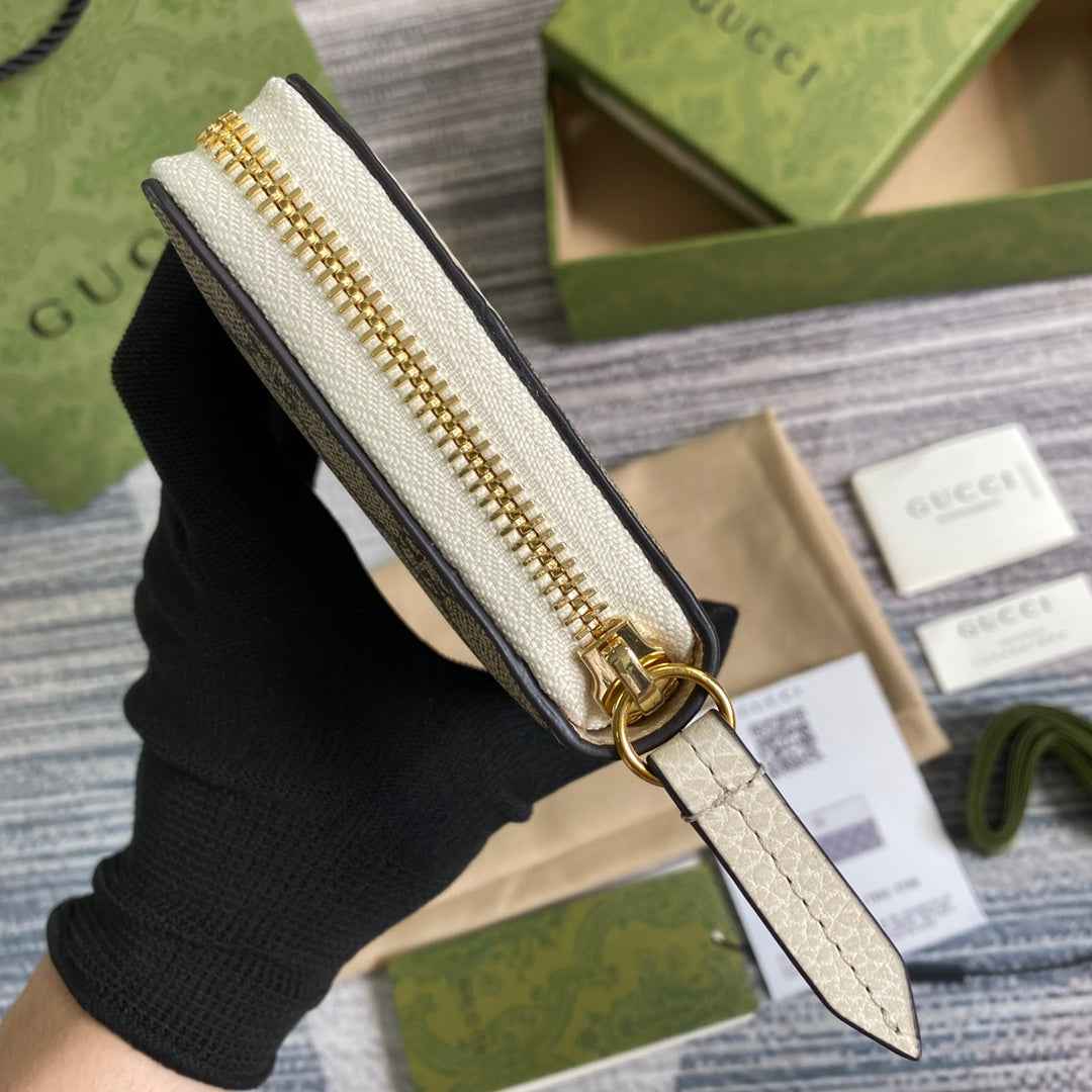 Gucci GG Marmont zip around wallet ‎‎456117 beige leather
