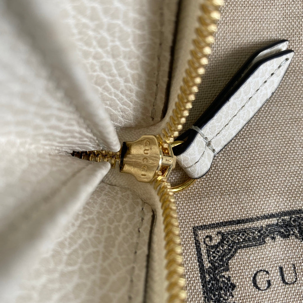 Gucci GG Marmont zip around wallet ‎‎456117 beige leather