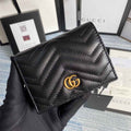 Gucci ‎466492 GG Marmont card case wallet in Black