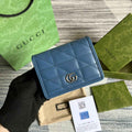 Gucci ‎466492 GG Marmont card case wallet in Blue