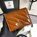 Gucci ‎466492 GG Marmont card case wallet in Brown
