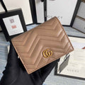 Gucci ‎466492 GG Marmont card case wallet in Light Pink