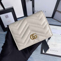 Gucci ‎466492 GG Marmont card case wallet in White