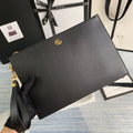 Gucci ‎475317 GG Marmont leather pouch black leather gold