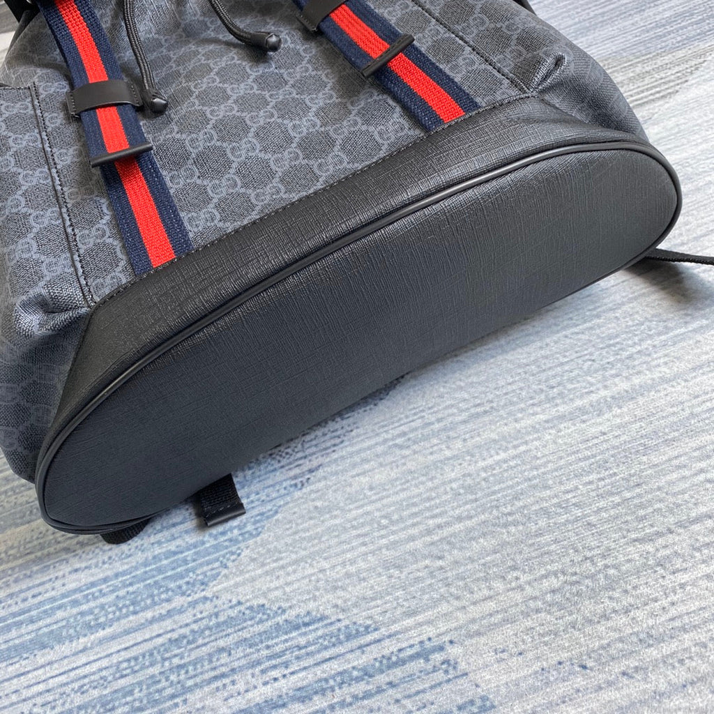 Gucci  ‎495563 GG Black backpack Black grey soft GG Supreme
