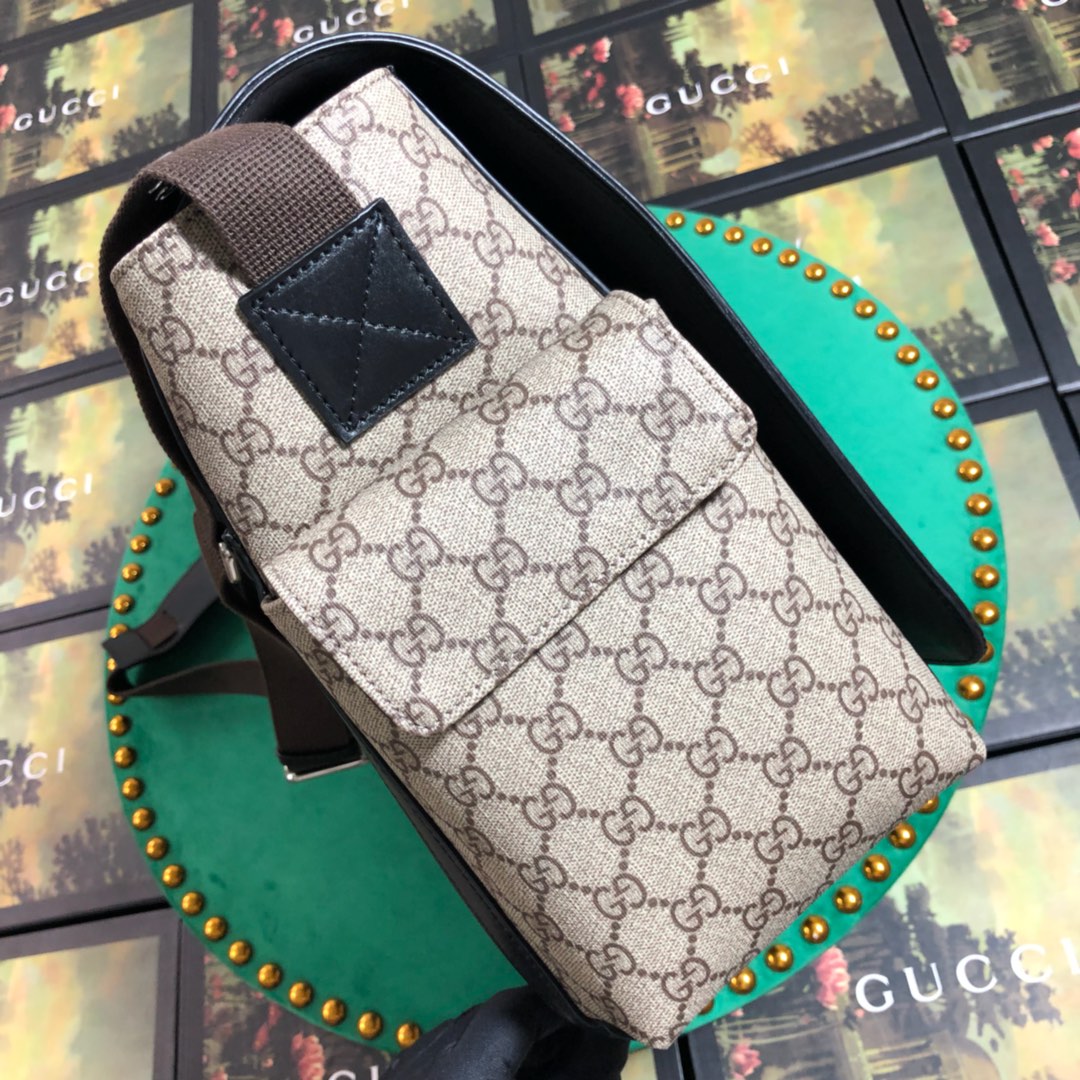Gucci 495909 GG Supreme diaper bag beige leather
